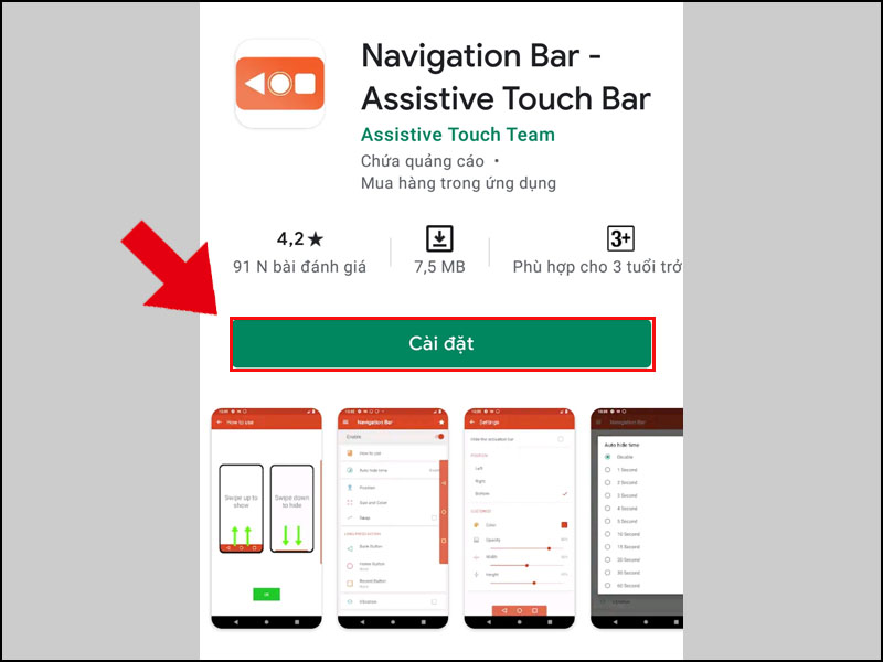 Tải ứng dụng  Navigation Bar (Back, Home, Recent Button) trên CH Play